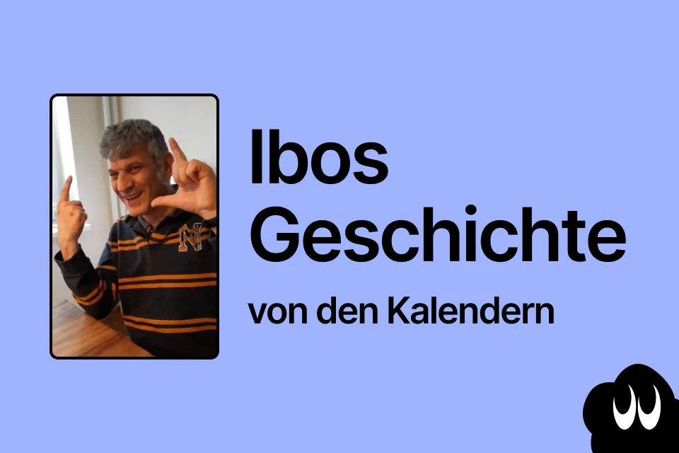 Ibo beschreibt seinen neuen digitalen Kalender mit der Gebärde “cool” (©Miriam Schultz)